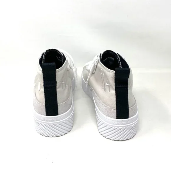 💖MEGA SALE💖Converse Untitl3d CS Mid Pale Putty White Canvas Mens 171927C - Picture 7 of 10
